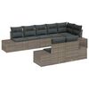 vidaXL Garden Sofa Set 8 pcs Grey Poly rattan