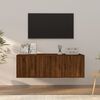 vidaXL 2 Piece TV Cabinet Set Brown Oak Engineered Wood