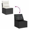 vidaXL 9 Piece Garden Sofa Set with Cushions Black Poly Rattan