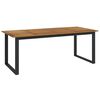 vidaXL Garden Table | Brown | Solid Acacia wood | 200x90x75 cm | Industrial