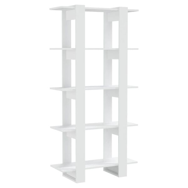 vidaXL Book Cabinet/Room Divider White 80x30x160 cm Engineered Wood