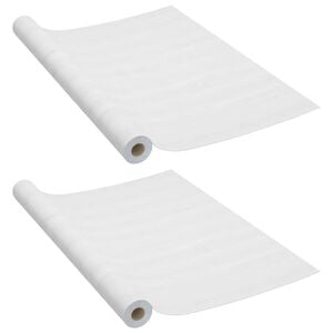 vidaXL Adhesive Door Film | Set of 2 | White wood | PVC | 210 x 90 cm