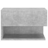 vidaXL Wall-mounted Bedside Cabinet Concrete Grey