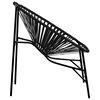 vidaXL Garden Egg Chair Black Poly Rattan