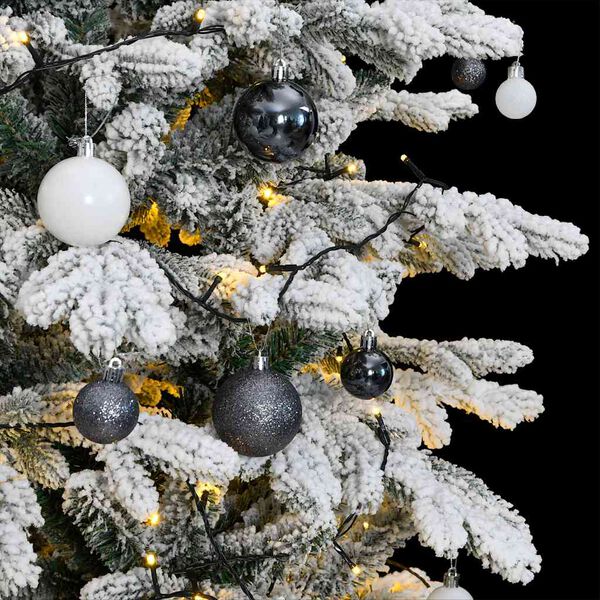 vidaXL Artificial Hinged Christmas Tree 300 LEDs & Ball Set 210 cm