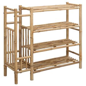 vidaXL Shoe Rack with Shelf Natural 88 x 27 x 80 cm Bamboo