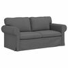vidaXL Sofa 2 pcs Dark Grey 175 x 82 x 80 cm Fabric
