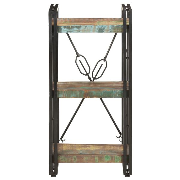 vidaXL 3-Tier Bookcase 40x30x80 cm Solid Reclaimed Wood