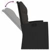 vidaXL Reclining Garden Bench with Cushions Black 173 cm Poly rattan