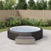 vidaXL Spa Benches with Cushions 2 pcs Grey Poly Rattan