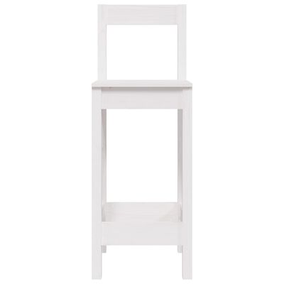vidaXL Bar Chairs 2 pcs White 40x41.5x112 cm Solid Wood Pine