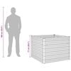 vidaXL Raised Garden Bed Anthracite 100x100x77 cm Galvanised Steel