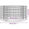 vidaXL Gabion Fire Pit &Oslash; 100 cm Galvanised Iron