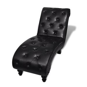 vidaXL Lounge Chair | Dark Brown | Polyurethane, Cotton, Polyester, PVC