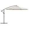 vidaXL Cantilever Garden Parasol 3.5 m Sand White