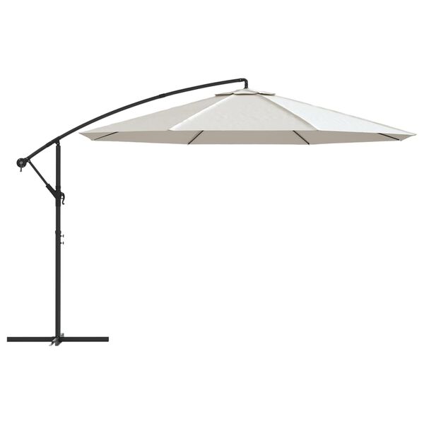 vidaXL Cantilever Garden Parasol 3.5 m Sand White