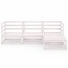 vidaXL 4 Piece Garden Lounge Set White Solid Wood Pine