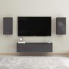 vidaXL TV Cabinets 2 pcs High Gloss Grey 30.5x30x60 cm Engineered Wood