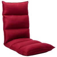 vidaXL Folding Floor Chair Wine Red Fabric