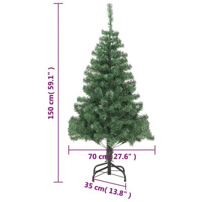 vidaXL Artificial Christmas Tree with Stand 150 cm 380 Branches