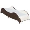 vidaXL Sun Lounger with Cushion Poly Rattan Brown