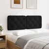vidaXL Headboard Cushion Black 137 cm Double Velvet