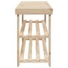 vidaXL 2-in-1 Shoe Rack with Bench Top Solid Fir Wood