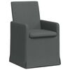 vidaXL Dining Chairs 2 pcs Fabric Dark grey 57 x 67 x 95 cm