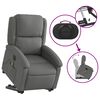 vidaXL Electric Stand up Massage Recliner Chair Dark Grey Fabric