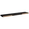 vidaXL Floating Wall Shelves 4 pcs Black 120x23.5x3.8 cm MDF
