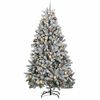 vidaXL Artificial Hinged Christmas Tree 300 LEDs & Ball Set 180 cm