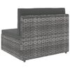 vidaXL 8 Piece Garden Lounge Set Poly Rattan Grey