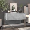 vidaXL Wall-mounted Bedside Cabinets 2 pcs Concrete Grey