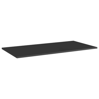vidaXL Bookshelf Boards 4 pcs High Gloss Black 80x30x1.5 cm Engineered Wood