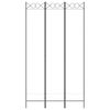 vidaXL 3-Panel Room Divider White 120x220 cm Fabric