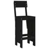 vidaXL 7 Piece Garden Bar Set Black Solid Wood Pine
