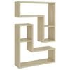 vidaXL Wall Shelves 2 pcs Sonoma Oak 50x15x50 cm Engineered Wood