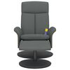 vidaXL Massage Recliner Chair with Footstool Dark Grey Fabric
