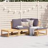 vidaXL 4 Piece Garden Lounge Set with Cushions Solid Wood Acacia