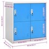 vidaXL Locker Cabinet Light Grey and Blue 90x45x92.5 cm Steel