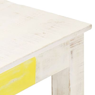 vidaXL Coffee Table White 110x60x45 cm Solid Mango Wood