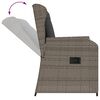 vidaXL 5 Piece Garden Lounge Set with Cushions Grey Poly Rattan