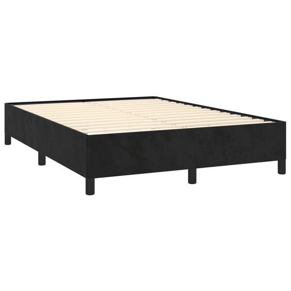 vidaXL Bed Frame without Mattress Black 137x187 cm Double Velvet