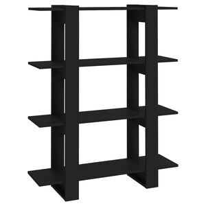 vidaXL Book Cabinet | Black | Engineered wood | Medium | Book Cabinet