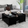 vidaXL Coffee Table Black 75x75x38 cm Engineered Wood