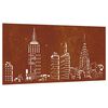 vidaXL Garden Wall Decoration 105x55 cm Corten Steel Skyline Design