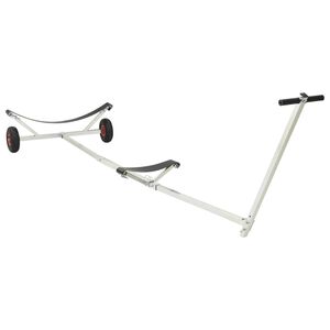 vidaXL Adjustable Boat Trailer with Pneumatic Tires 200 kg Load Silver