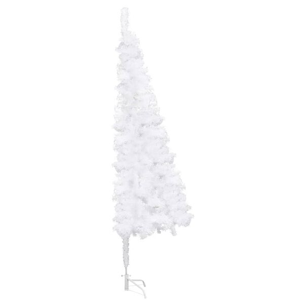 vidaXL Corner Artificial Pre-lit Christmas Tree White 240 cm PVC