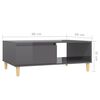 vidaXL Coffee Table High Gloss Grey 90x60x35 cm Engineered Wood