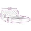 vidaXL Bed Frame without Mattress Black 152x203 cm Queen Velvet